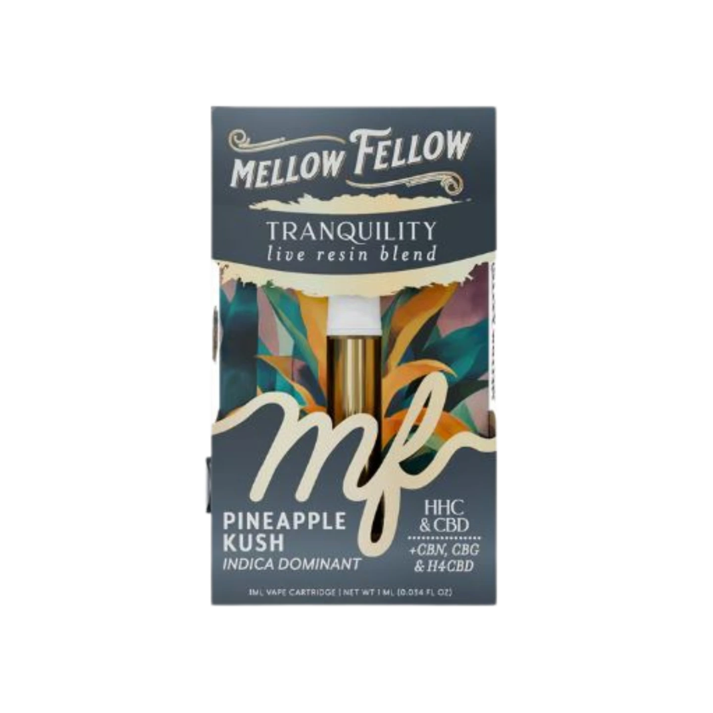 Mellow Fellow 1ml Live Resin Vape Cartridge - Pineapple Kush (Indica Dominant)