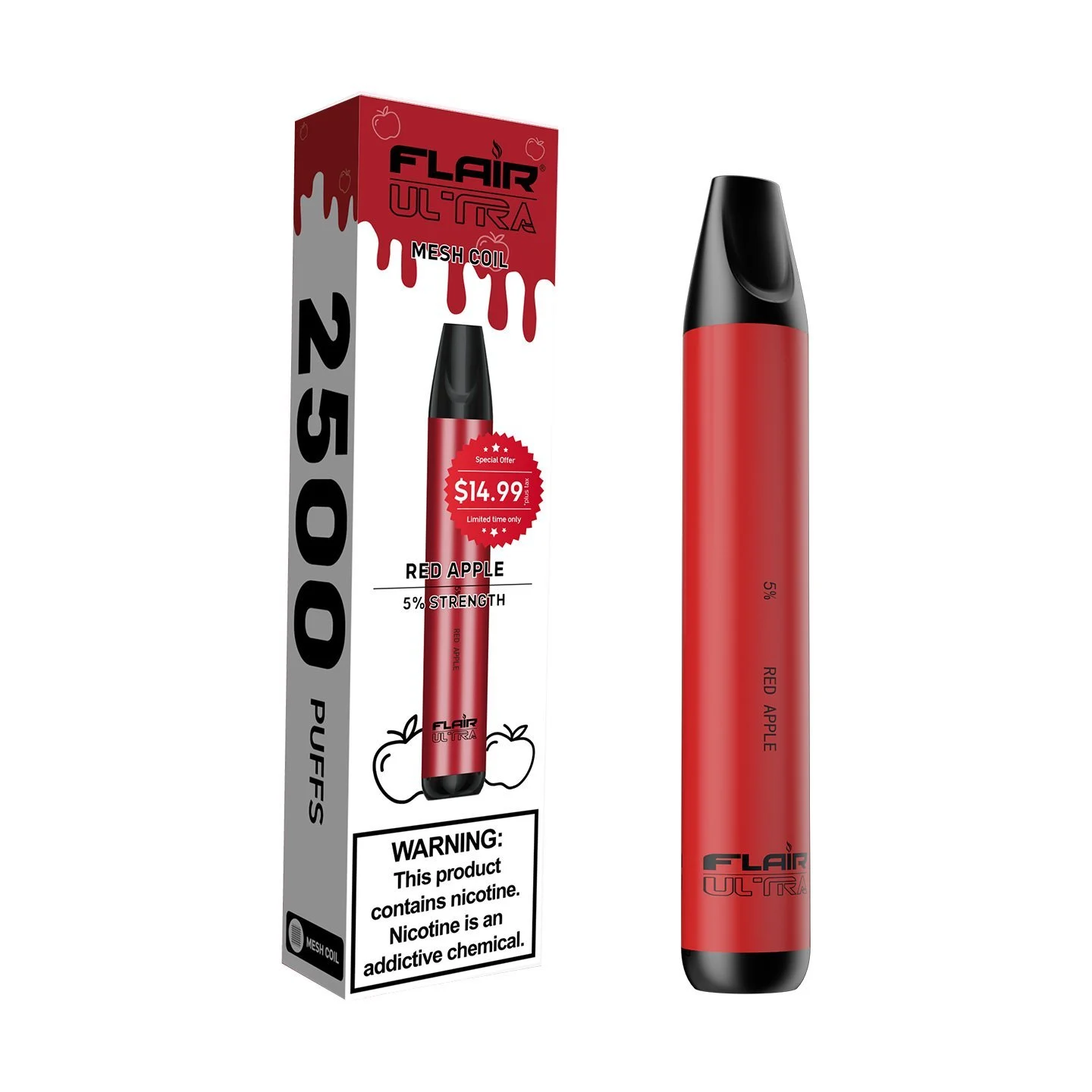 Flair Ultra Red Apple 2500 Puffs