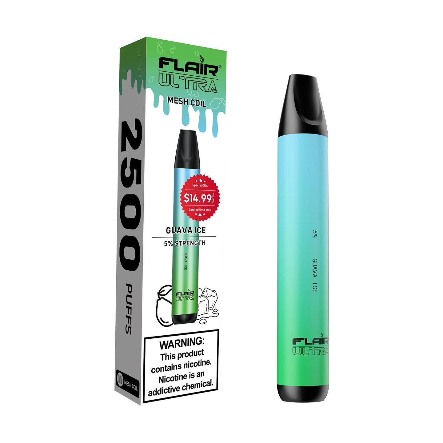 Flair Ultra Guava Ice 2500 Puffs