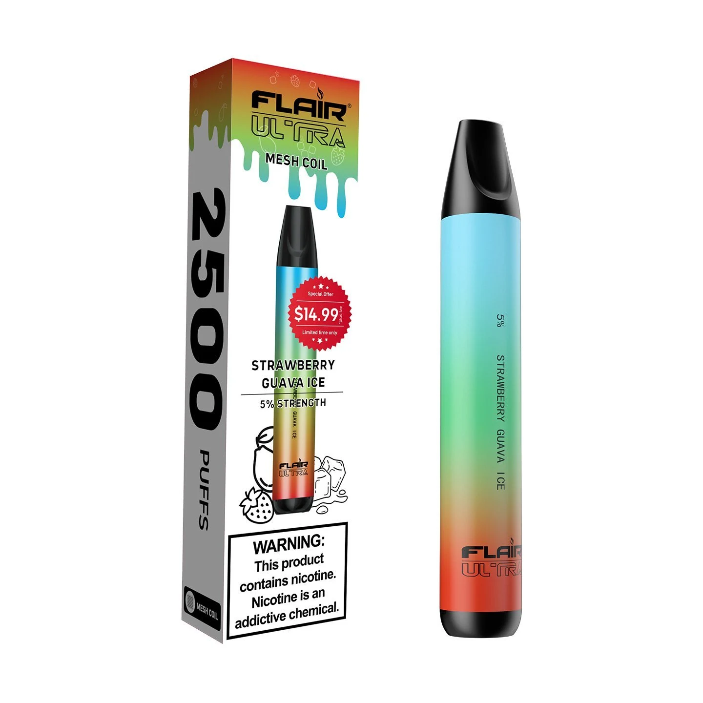 Flair Ultra Starwberry Guava Ice 2500 Puffs